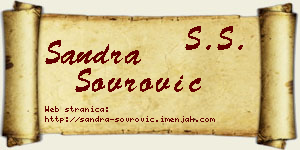 Sandra Sovrović vizit kartica